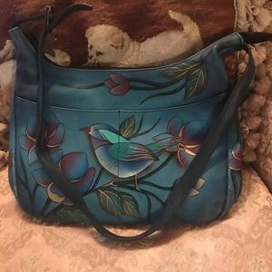 Anuschka Handpainted Genuine Leather Handbag Used